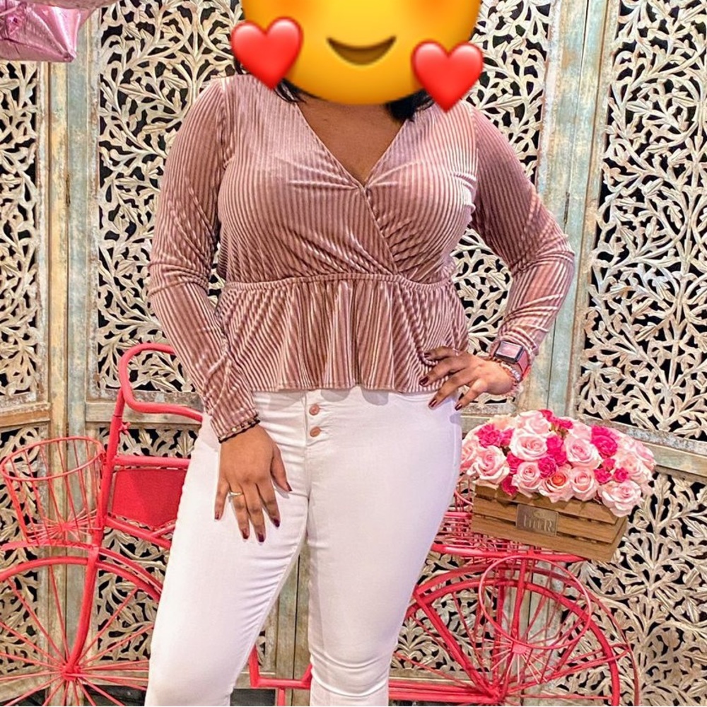 Blush pink blouse